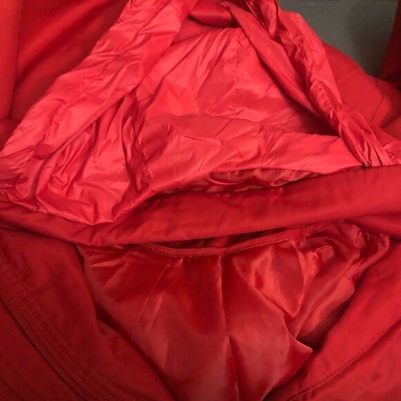 Jones New York Signature Women’s Medium Red Trench Rain Coat - Picture 9 of 10